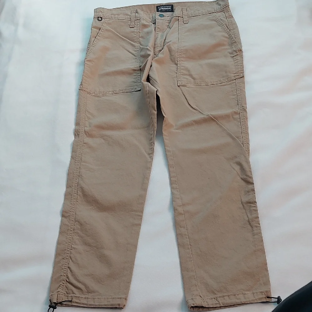 Signature Gold Taupe Levis‎ Straus Casual Pants Mens Size 34X30